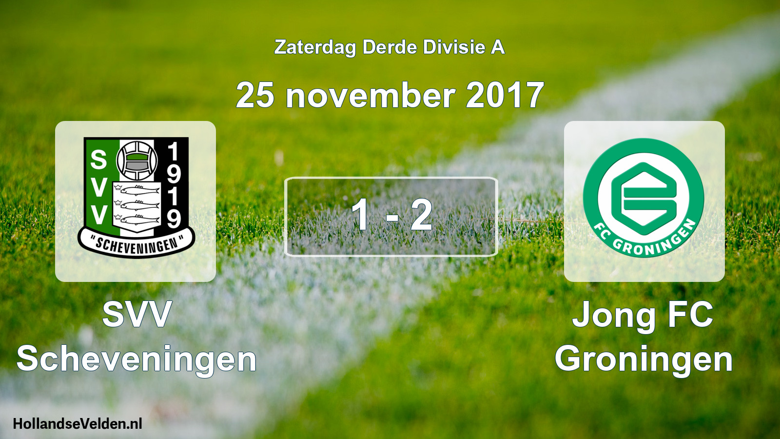 Total number of matches played: SVV Scheveningen - Jong FC Groningen 1 - 2 (25 November 2017)