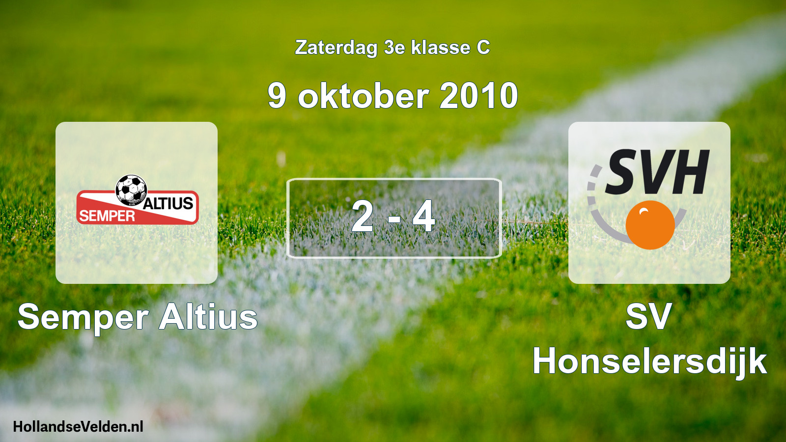 Total number of matches played: Semper Altius - SV Honselersdijk 2 - 4 (9 October 2010)