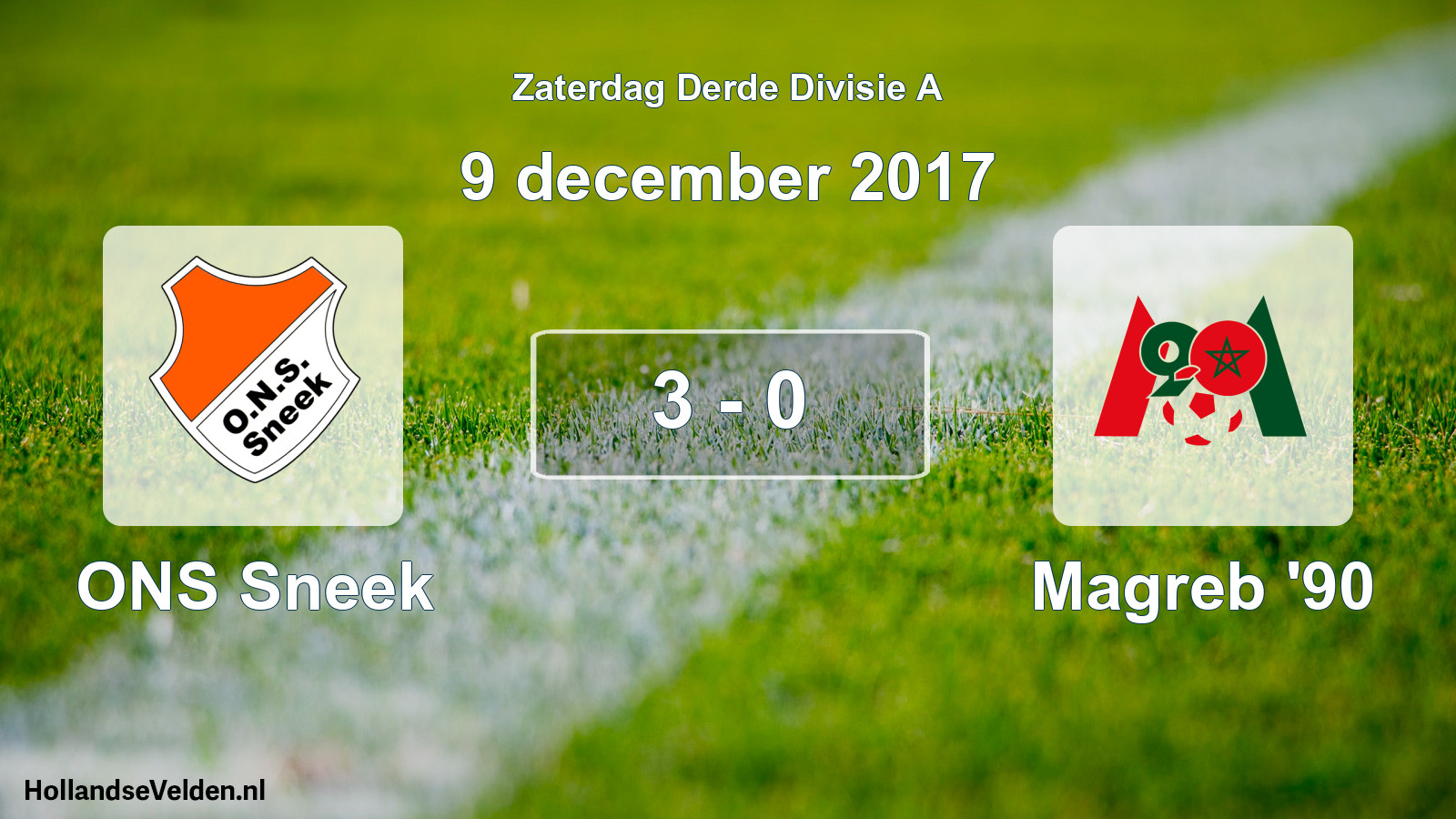 Total number of matches played: ONS Sneek - Magreb '90 3 - 0 (9 December 2017)