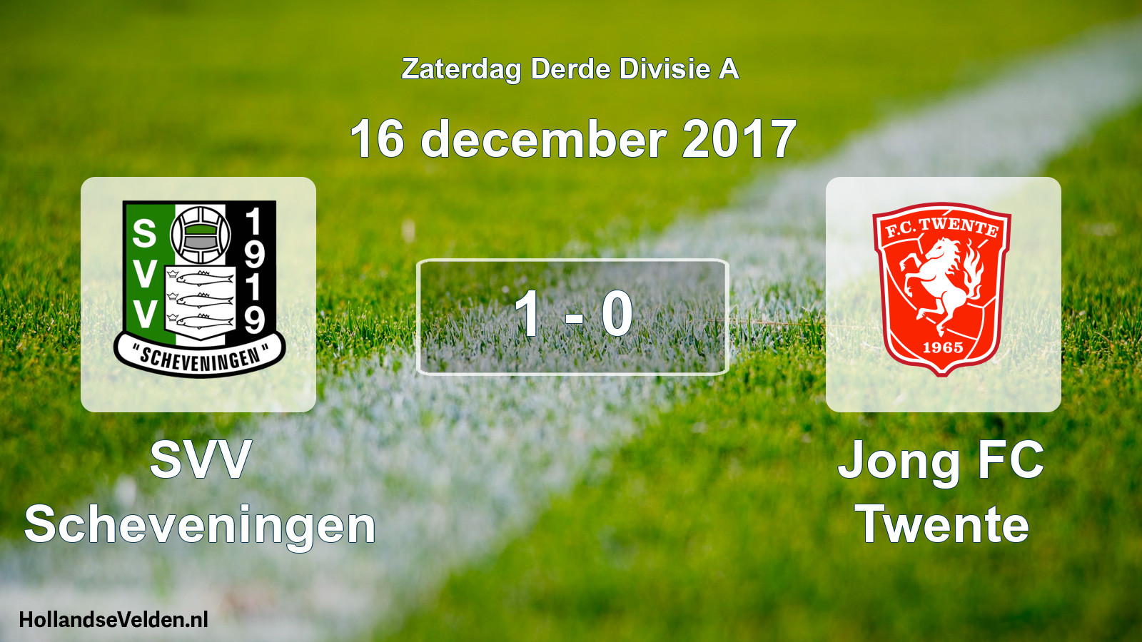 Total number of matches played: SVV Scheveningen - Jong FC Twente 1 - 0 (16 December 2017)