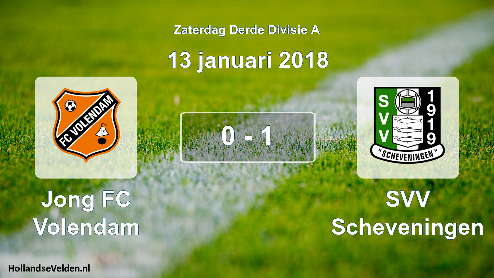Total number of matches played: Jong FC Volendam - SVV Scheveningen 0 - 1 (13 January 2018)