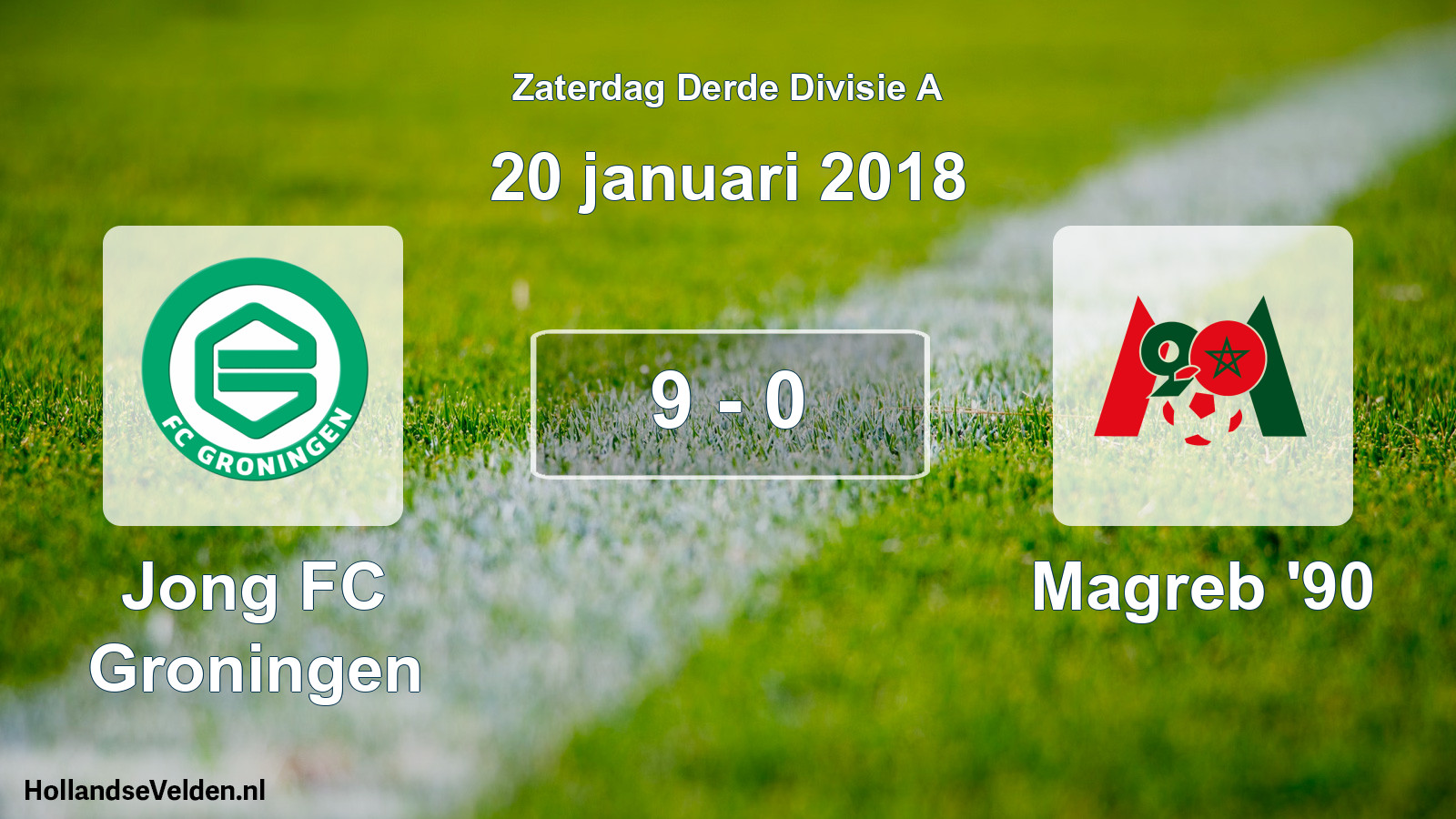 Total number of matches played: Jong FC Groningen - Magreb '90 9 - 0 (20 January 2018)