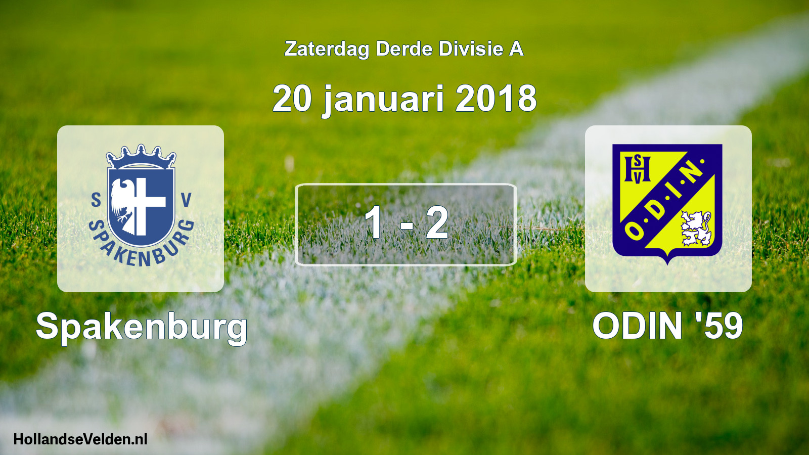 Total number of matches played: Spakenburg - ODIN '59 1 - 2 (20 January 2018)