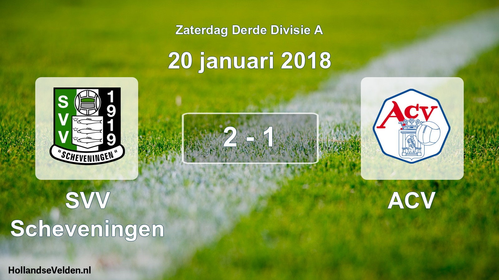 Total number of matches played: SVV Scheveningen - ACV 2 - 1 (20 January 2018)