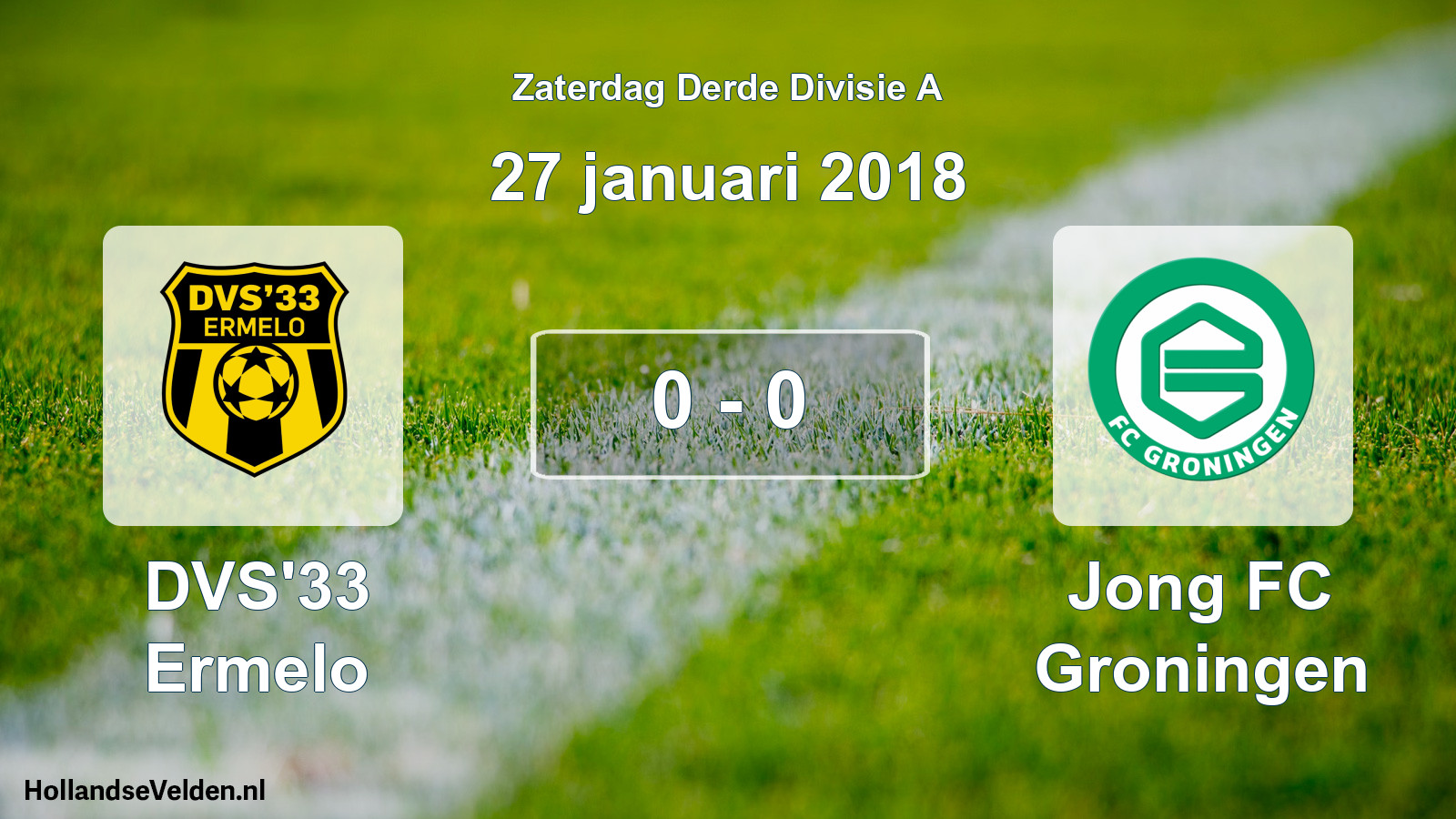 Total number of matches played: DVS'33 Ermelo - Jong FC Groningen 0 - 0 (27 January 2018)