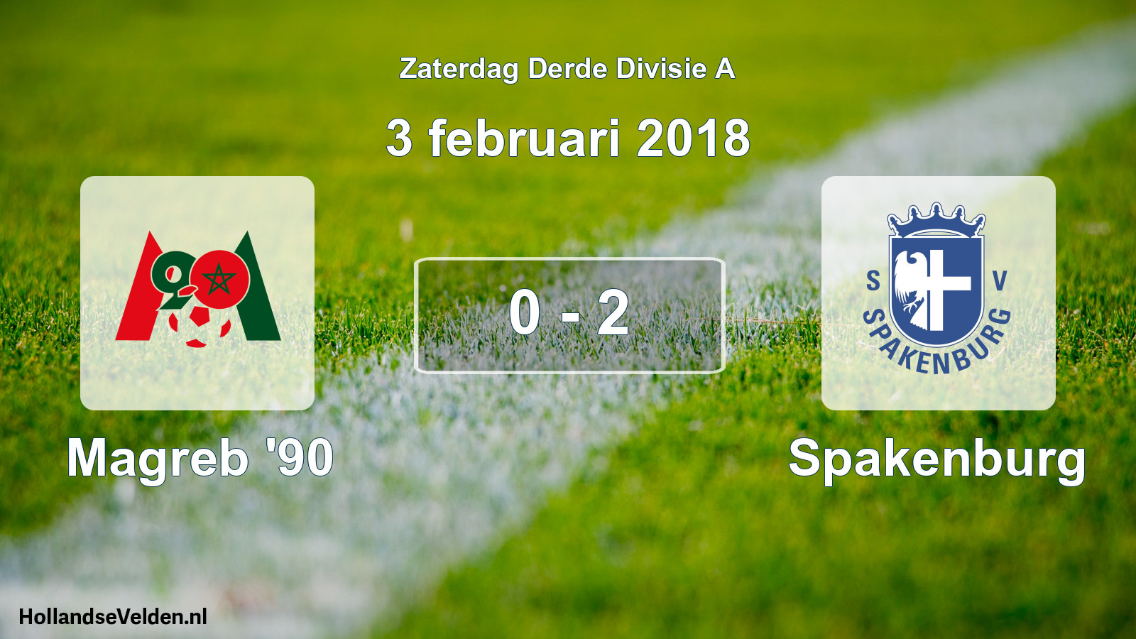 Total number of matches played: Magreb '90 - Spakenburg 0 - 2 (3 February 2018)