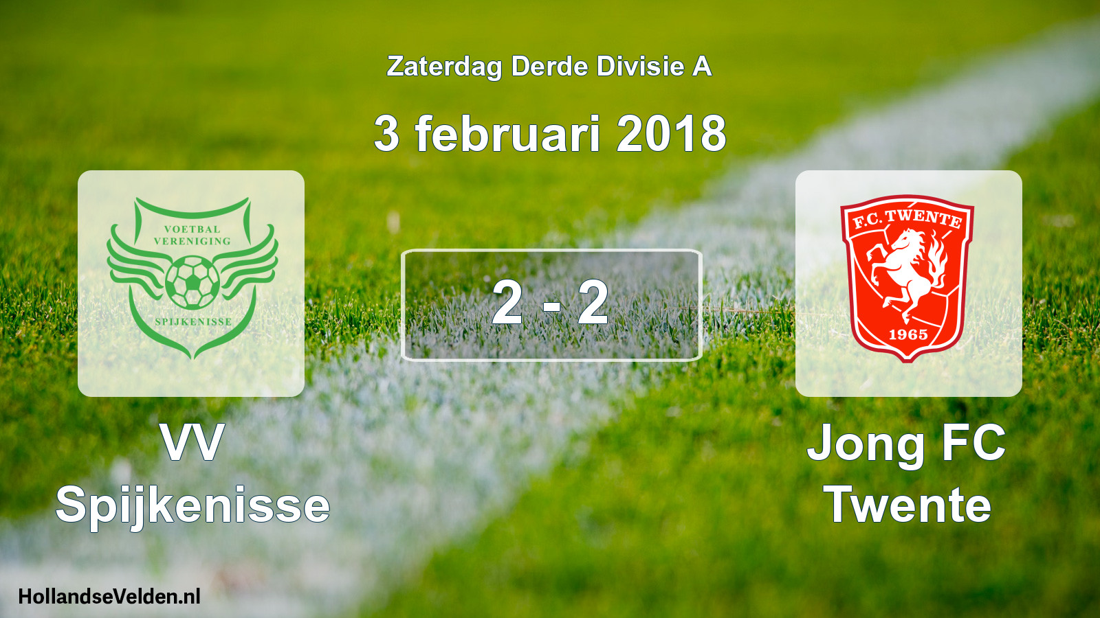 Total number of matches played: VV Spijkenisse - Jong FC Twente 2 - 2 (3 February 2018)