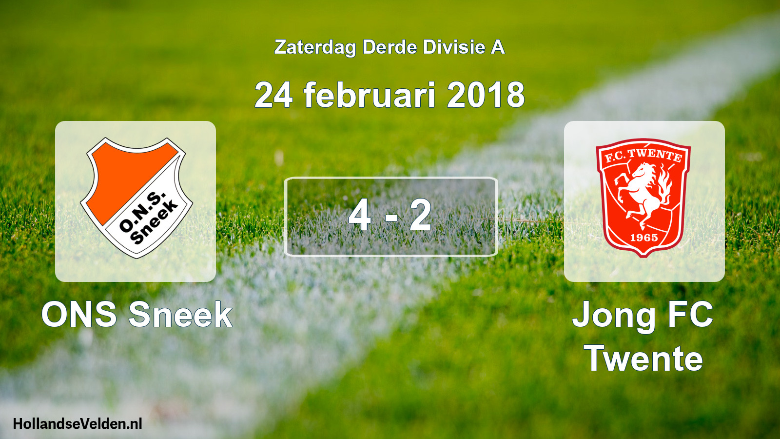 Total number of matches played: ONS Sneek - Jong FC Twente 4 - 2 (24 February 2018)