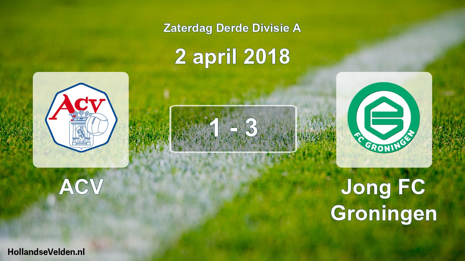 Total number of matches played: ACV - Jong FC Groningen 1 - 3 (2 April 2018)