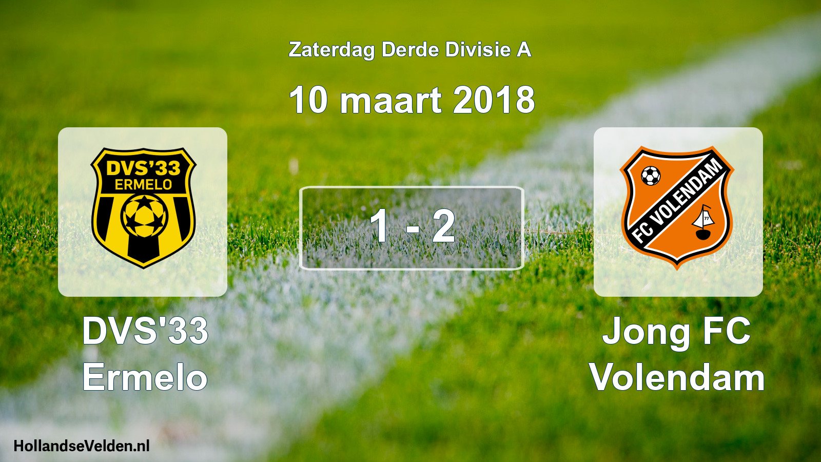 Total number of matches played: DVS'33 Ermelo - Jong FC Volendam 1 - 2 (10 March 2018)