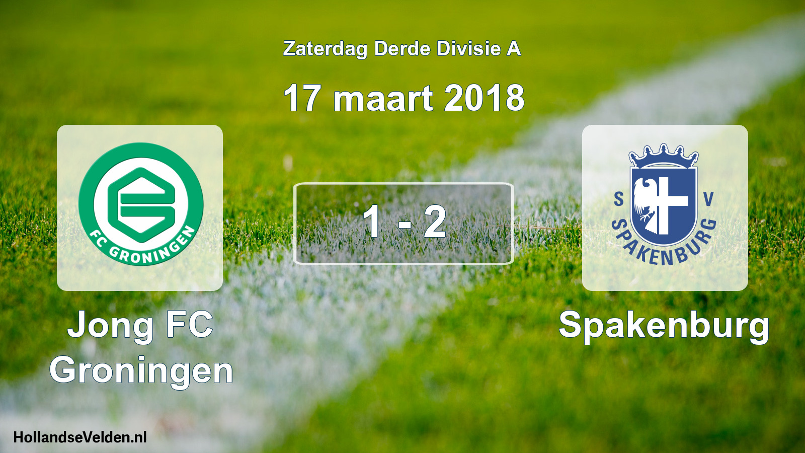 Total number of matches played: Jong FC Groningen - Spakenburg 1 - 2 (17 March 2018)