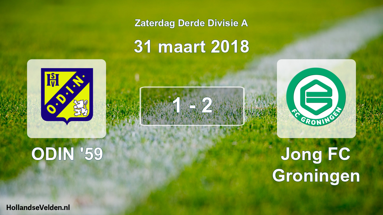 Total number of matches played: ODIN '59 - Jong FC Groningen 1 - 2 (31 March 2018)