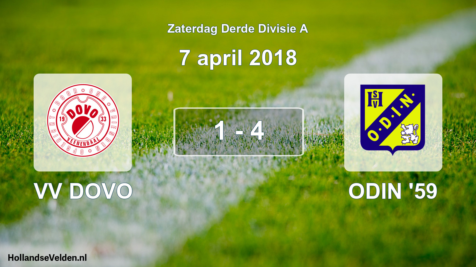 Total number of matches played: VV DOVO - ODIN '59 1 - 4 (7 April 2018)