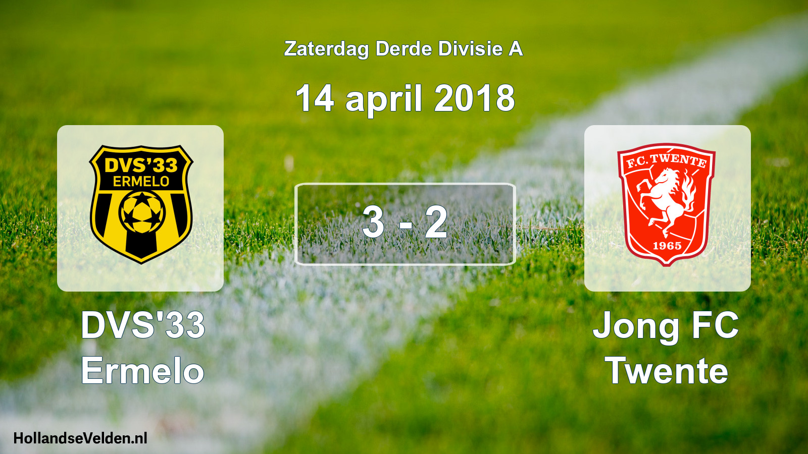 Total number of matches played: DVS'33 Ermelo - Jong FC Twente 3 - 2 (14 April 2018)
