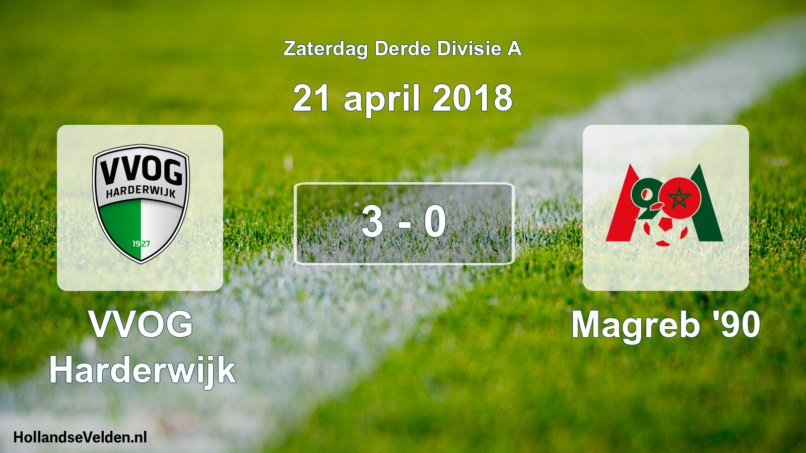 Total number of matches played: VVOG Harderwijk - Magreb '90 3 - 0 (21 April 2018)