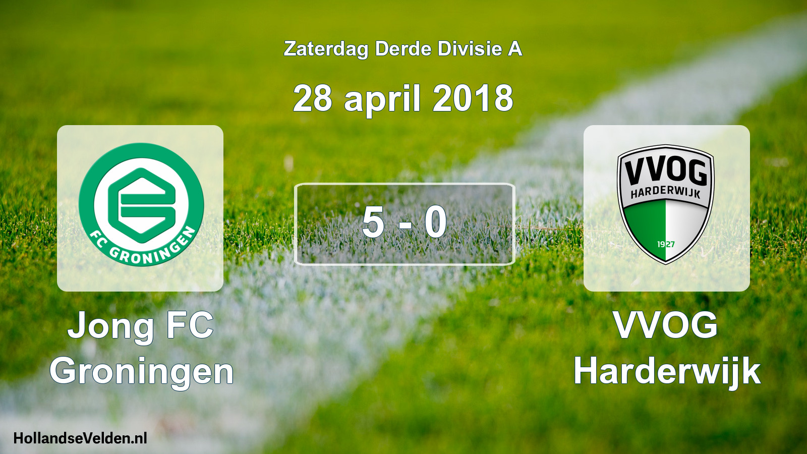 Total number of matches played: Jong FC Groningen - VVOG Harderwijk 5 - 0 (28 April 2018)