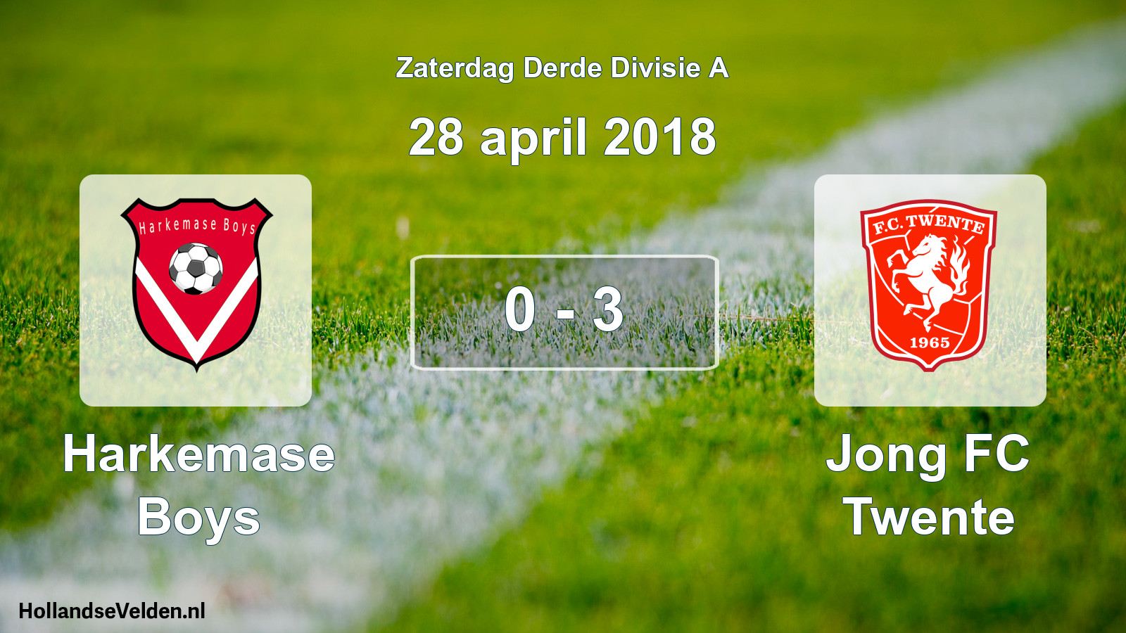 Total number of matches played: Harkemase Boys - Jong FC Twente 0 - 3 (28 April 2018)