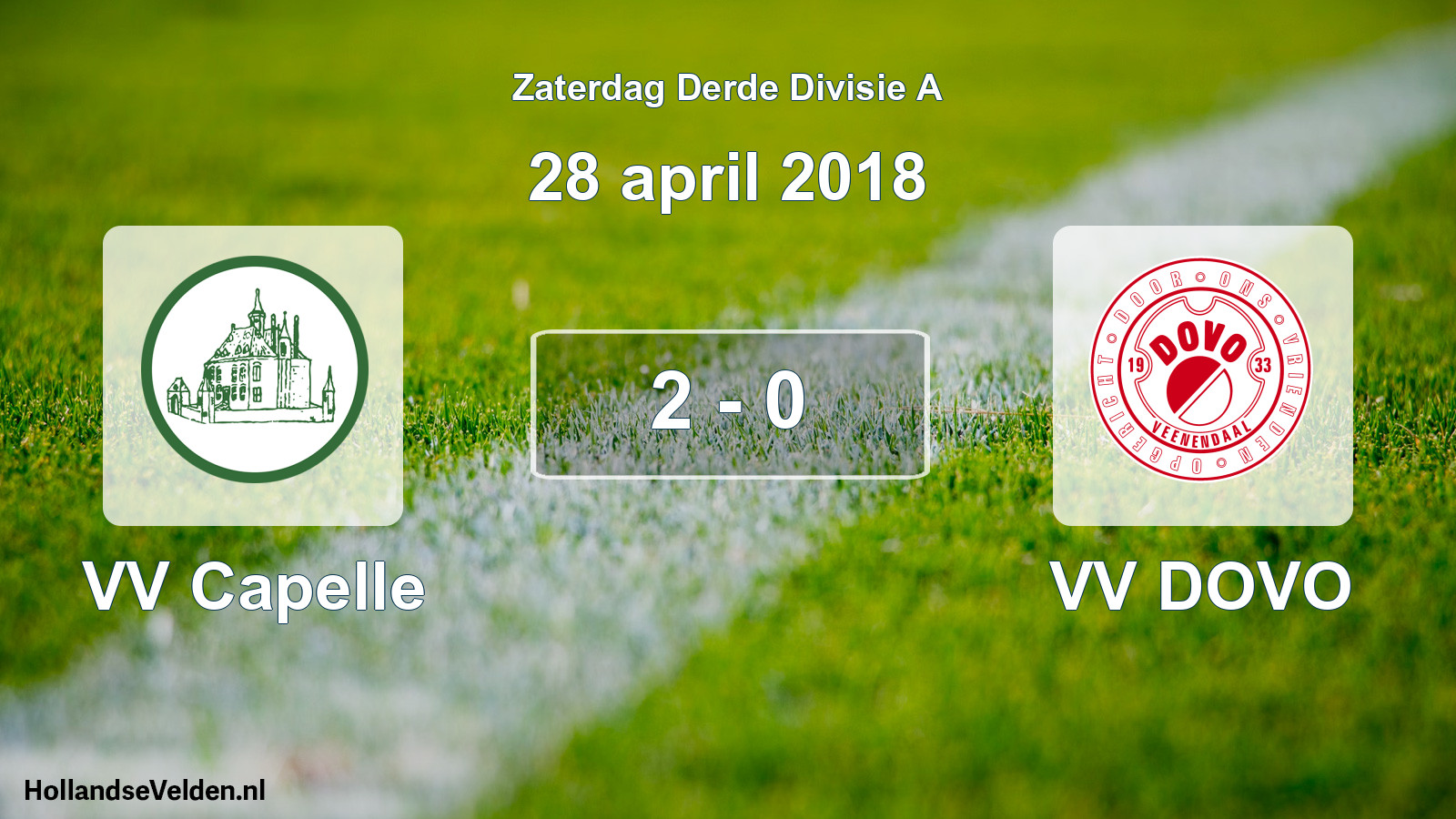 Total number of matches played: VV Capelle - VV DOVO 2 - 0 (28 April 2018)