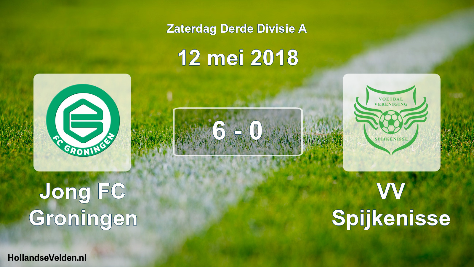 Total number of matches played: Jong FC Groningen - VV Spijkenisse 6 - 0 (12 May 2018)