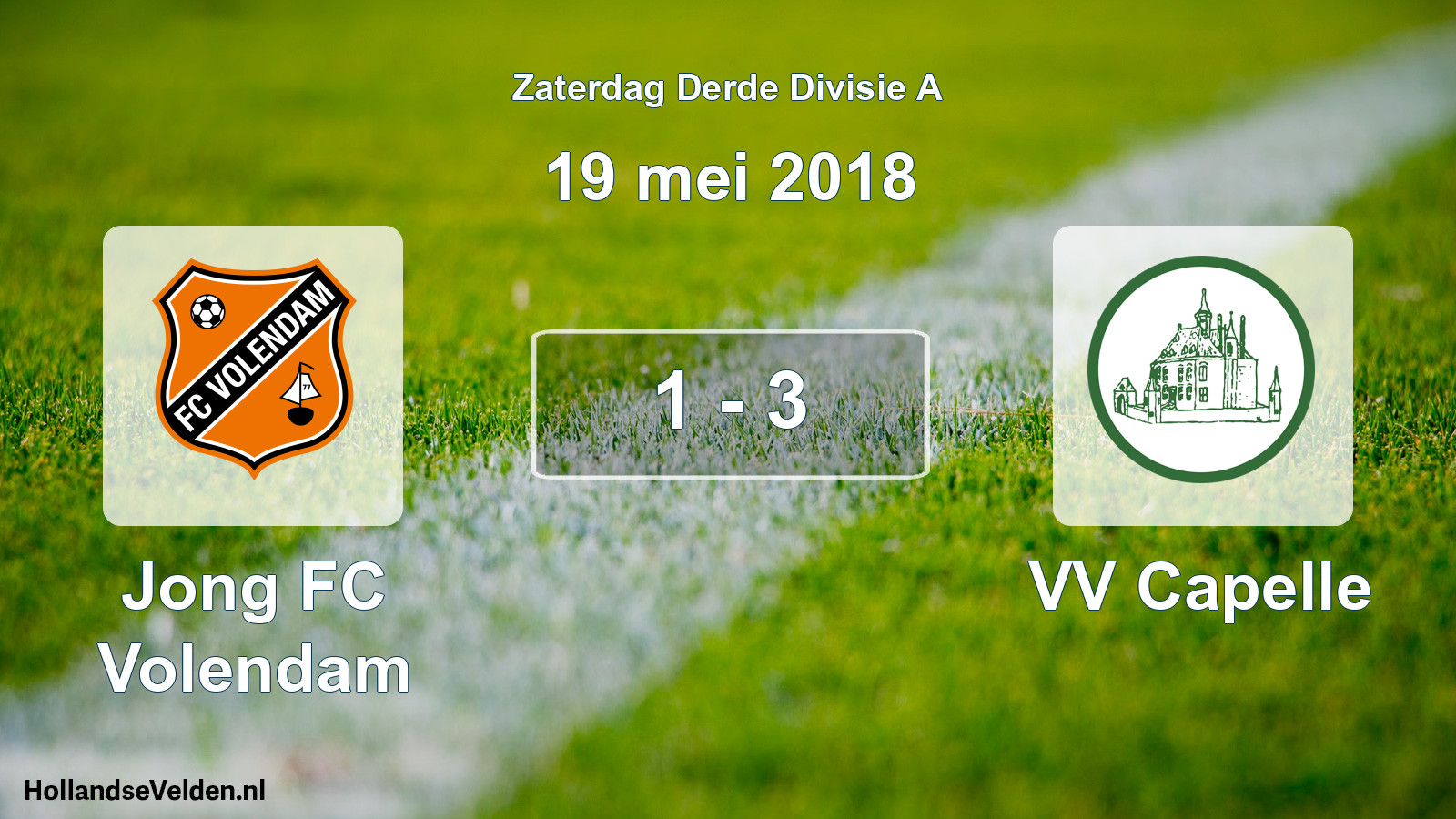 Total number of matches played: Jong FC Volendam - VV Capelle 1 - 3 (19 May 2018)