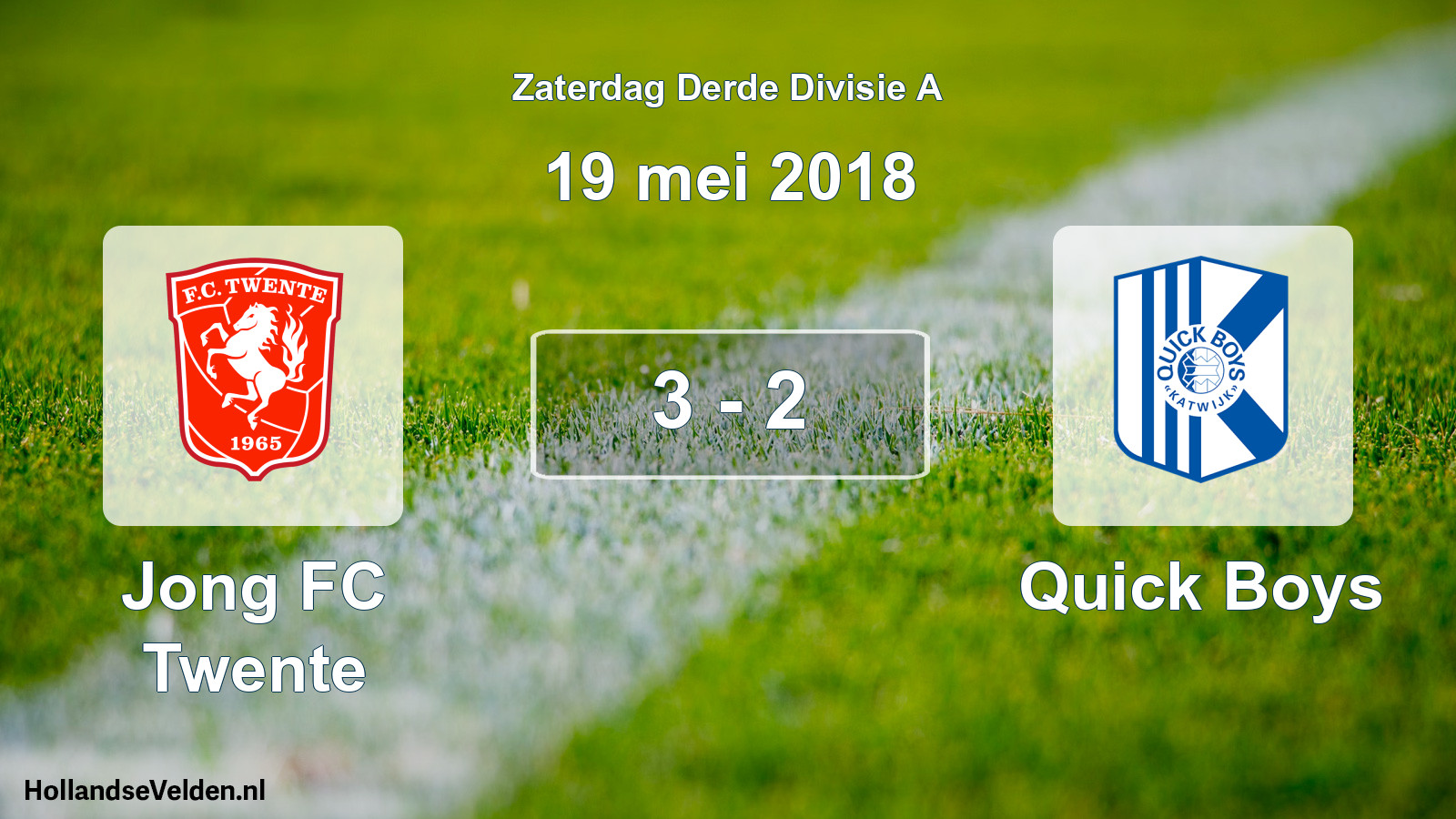 Total number of matches played: Jong FC Twente - Quick Boys 3 - 2 (19 May 2018)