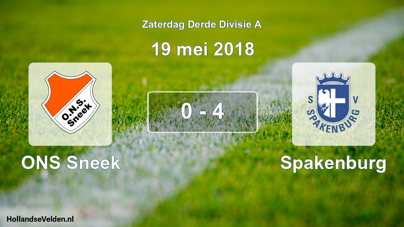 Total number of matches played: ONS Sneek - Spakenburg 0 - 4 (19 May 2018)