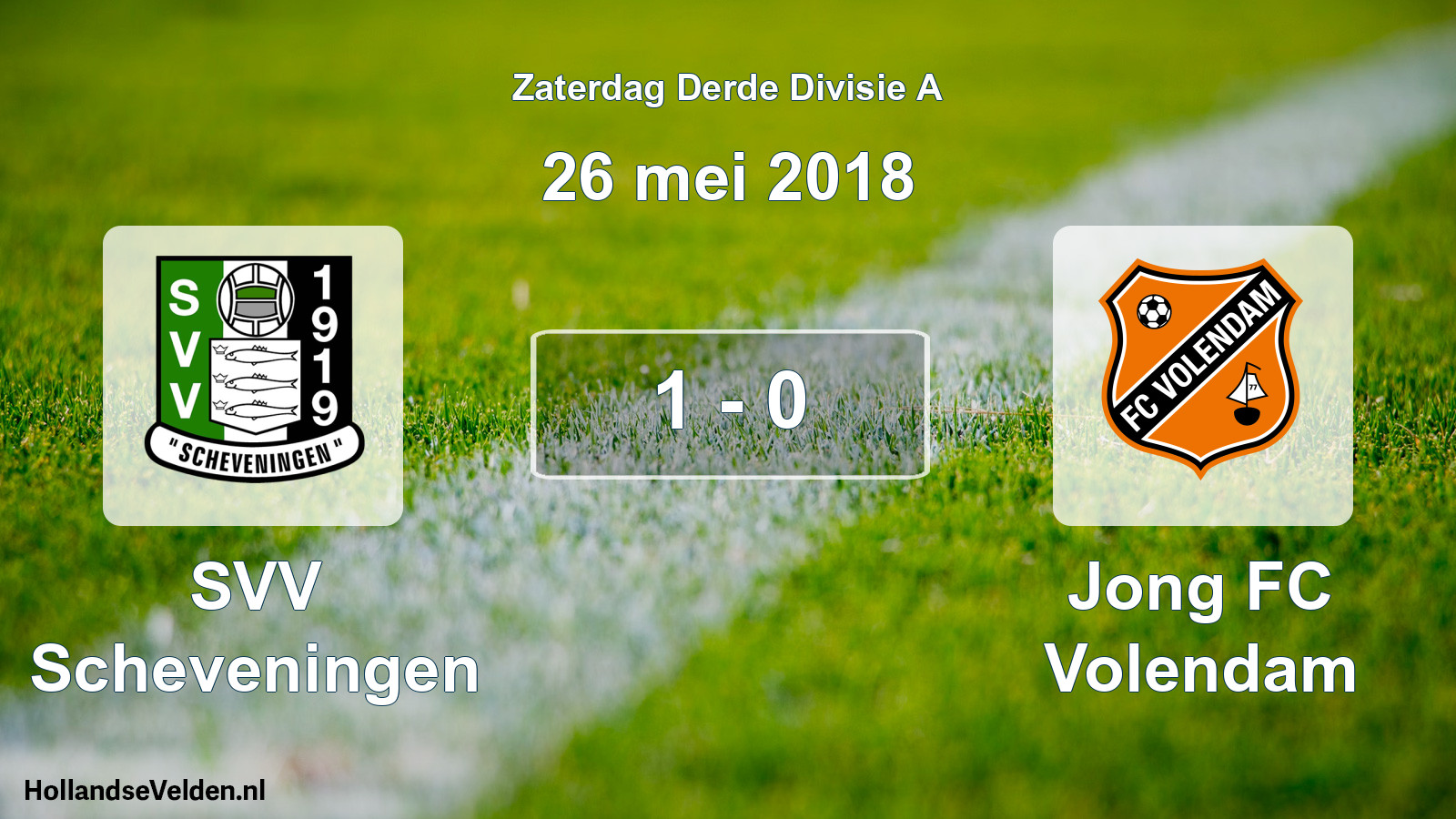 Total number of matches played: SVV Scheveningen - Jong FC Volendam 1 - 0 (26 May 2018)