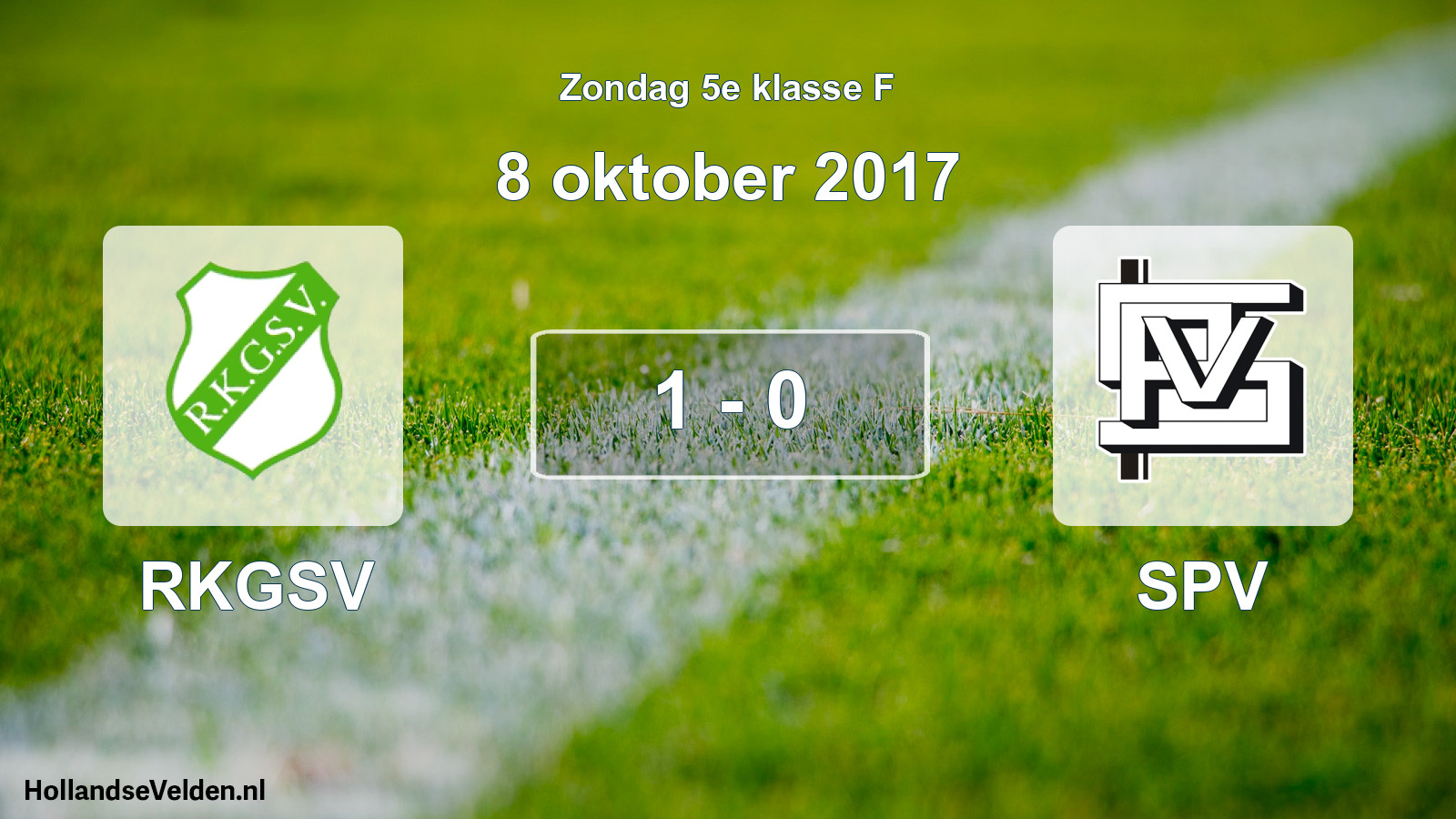 Total number of matches played: RKGSV - SPV 1 - 0 (8 October 2017)