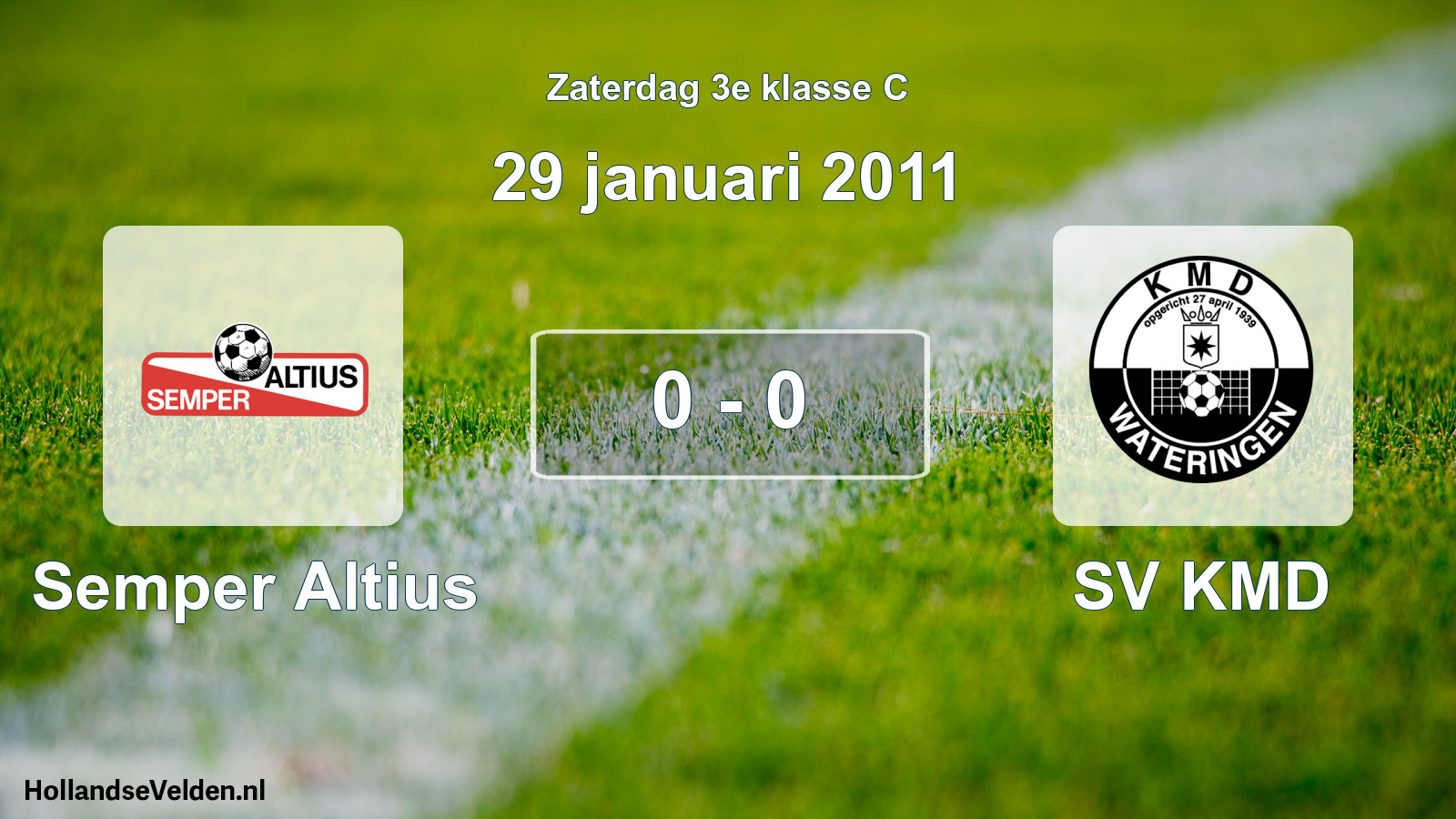 Total number of matches played: Semper Altius - SV KMD 0 - 0 (29 January 2011)