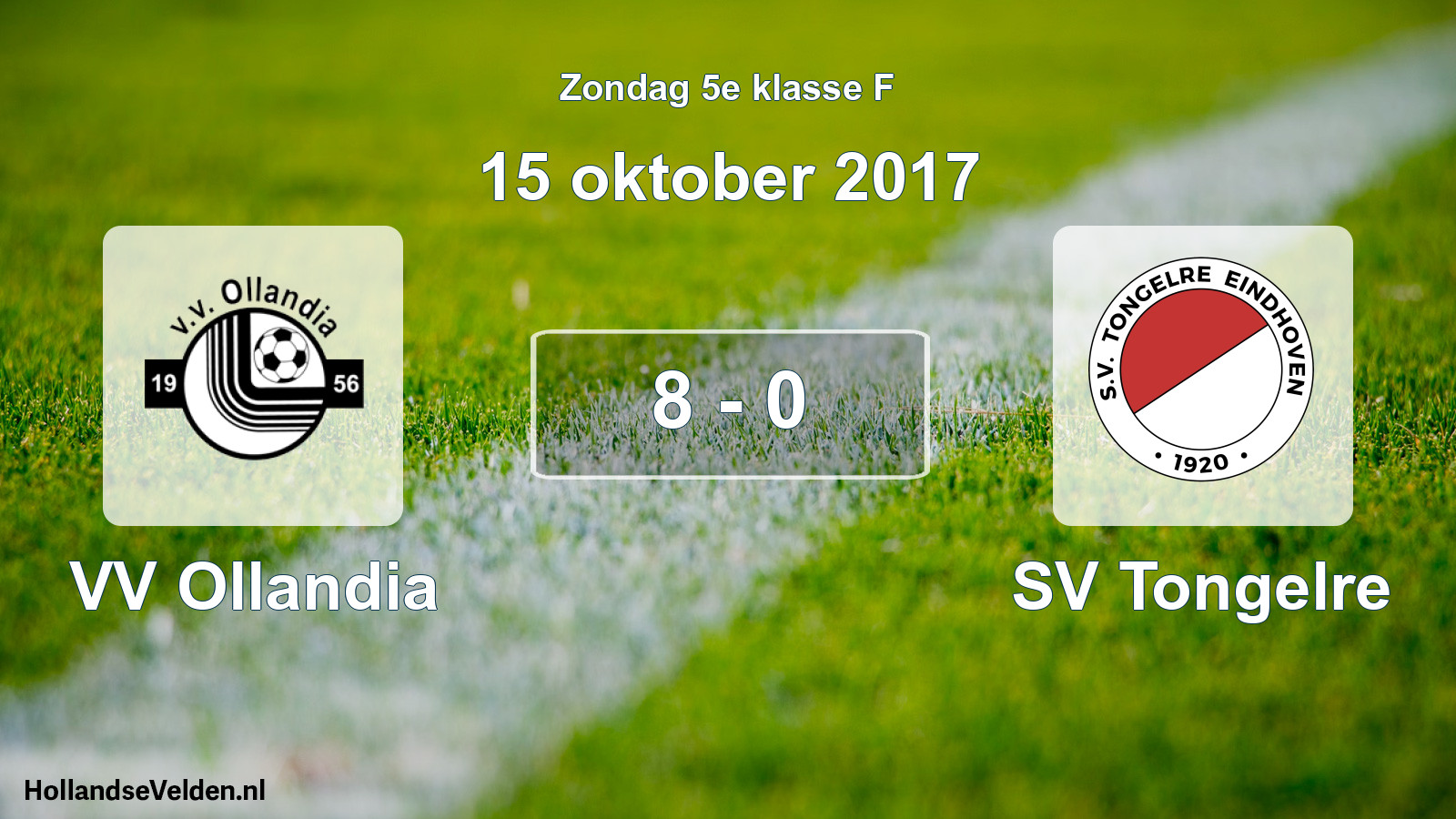 Total number of matches played: VV Ollandia - SV Tongelre 8 - 0 (15 October 2017)