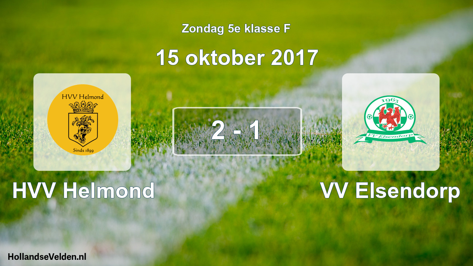 Total number of matches played: HVV Helmond - VV Elsendorp 2 - 1 (15 October 2017)