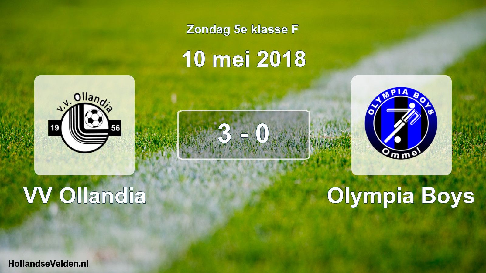 Total number of matches played: VV Ollandia - Olympia Boys 3 - 0 (10 May 2018)