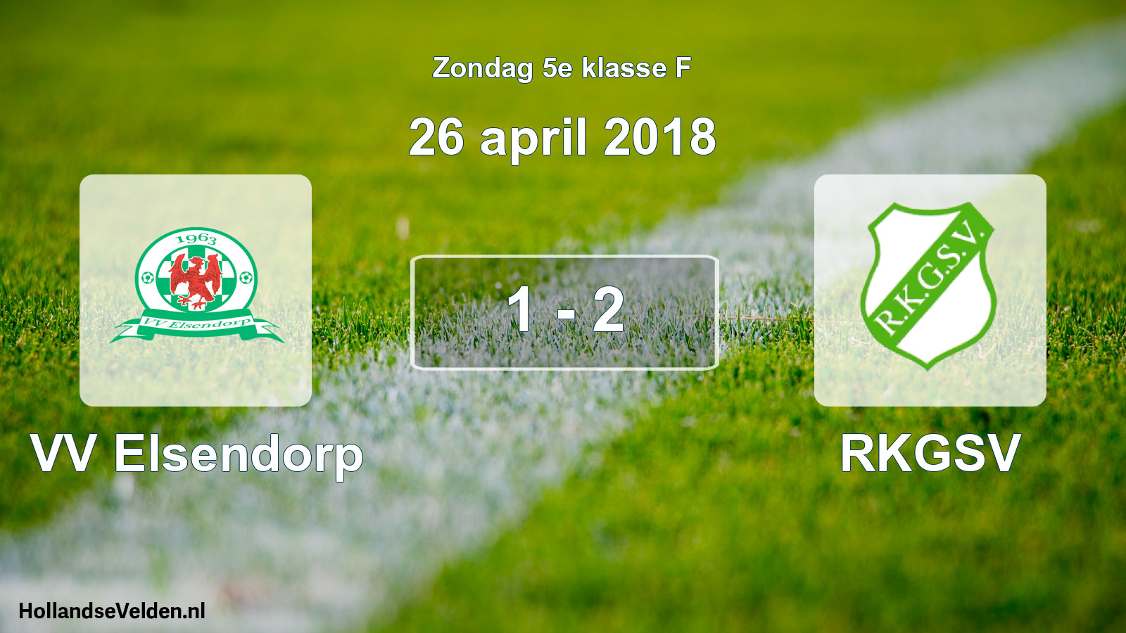 Total number of matches played: VV Elsendorp - RKGSV 1 - 2 (26 April 2018)