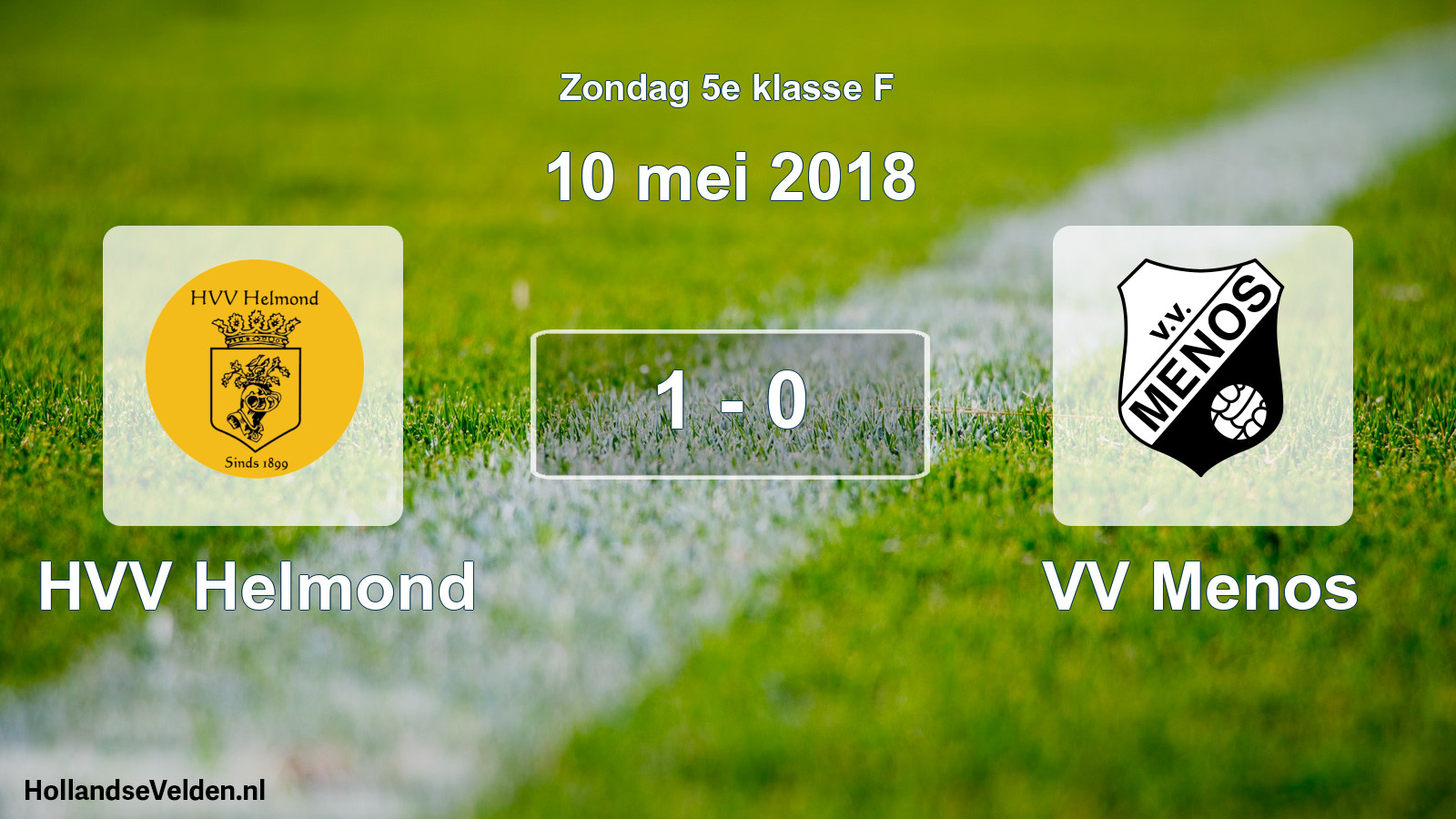 Total number of matches played: HVV Helmond - VV Menos 1 - 0 (10 May 2018)