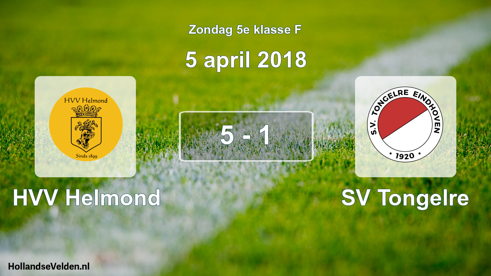 Total number of matches played: HVV Helmond - SV Tongelre 5 - 1 (5 April 2018)