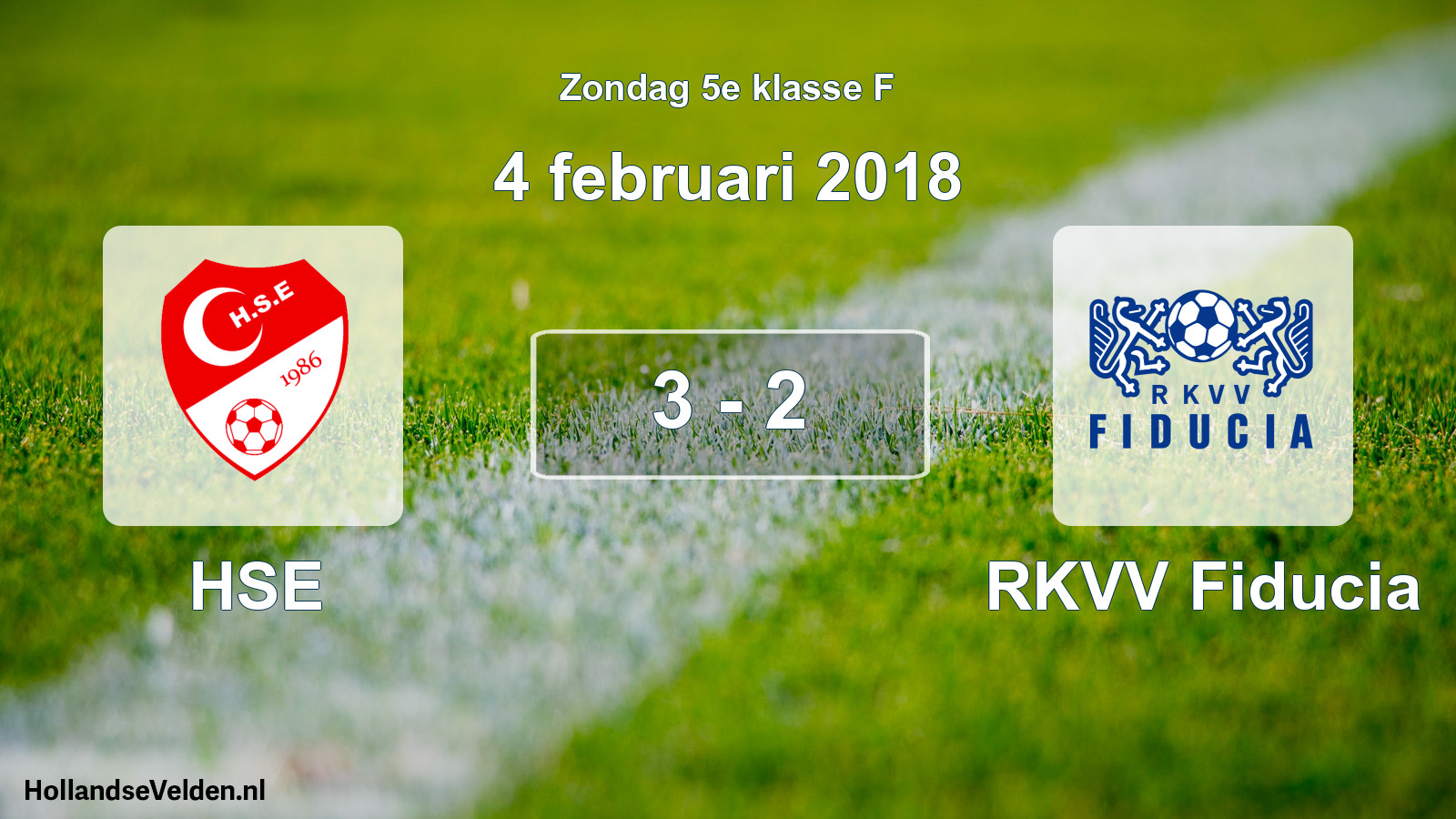 Total number of matches played: HSE - RKVV Fiducia 3 - 2 (4 February 2018)
