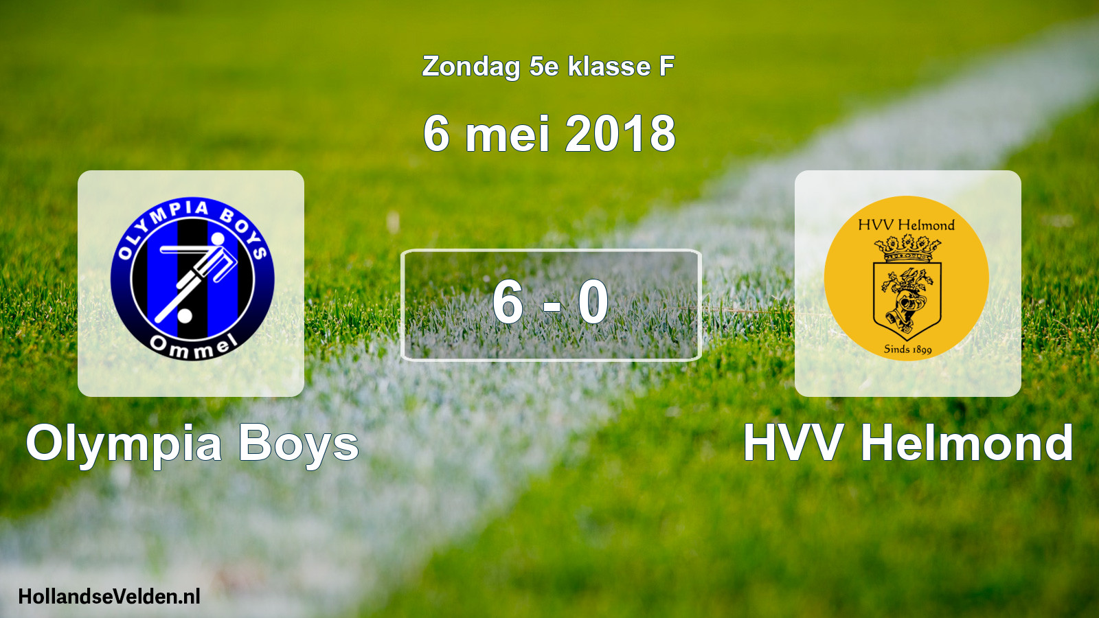 Total number of matches played: Olympia Boys - HVV Helmond 6 - 0 (6 May 2018)