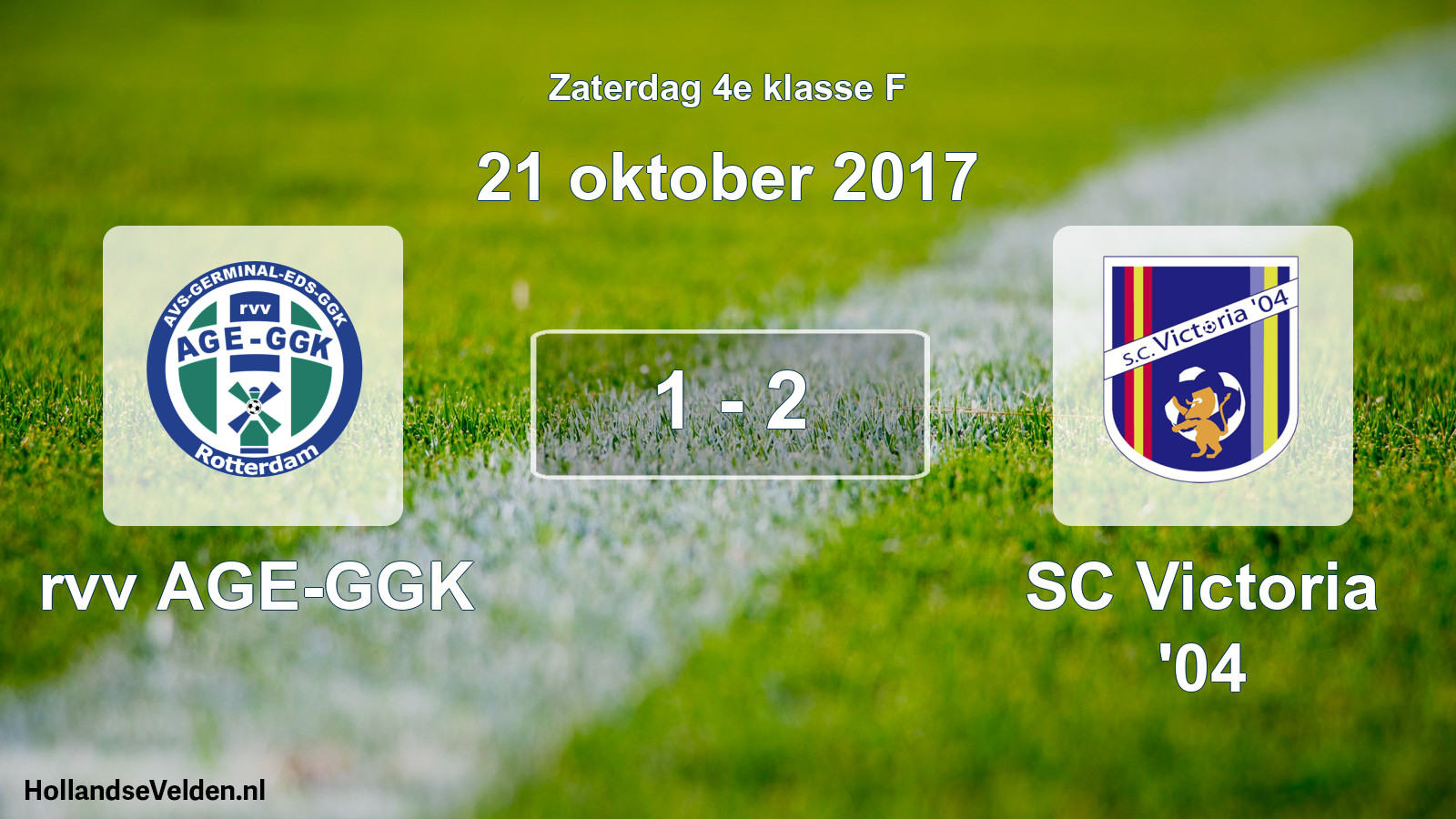 Total number of matches played: rvv AGE-GGK - SC Victoria '04 1 - 2 (21 October 2017)