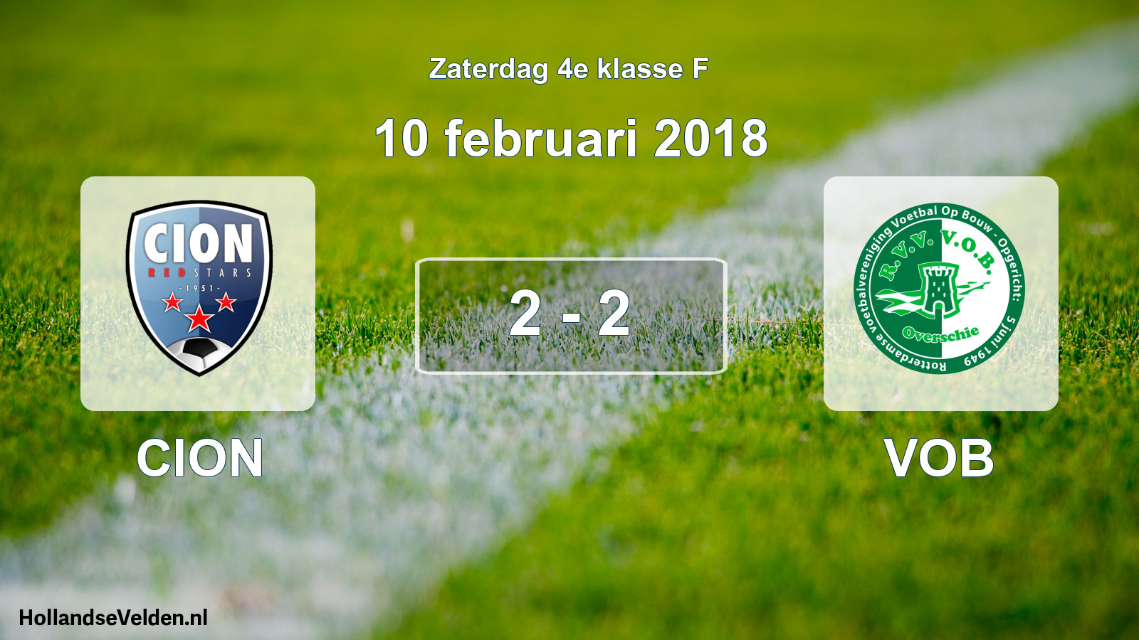 Total number of matches played: CION - VOB 2 - 2 (10 February 2018)