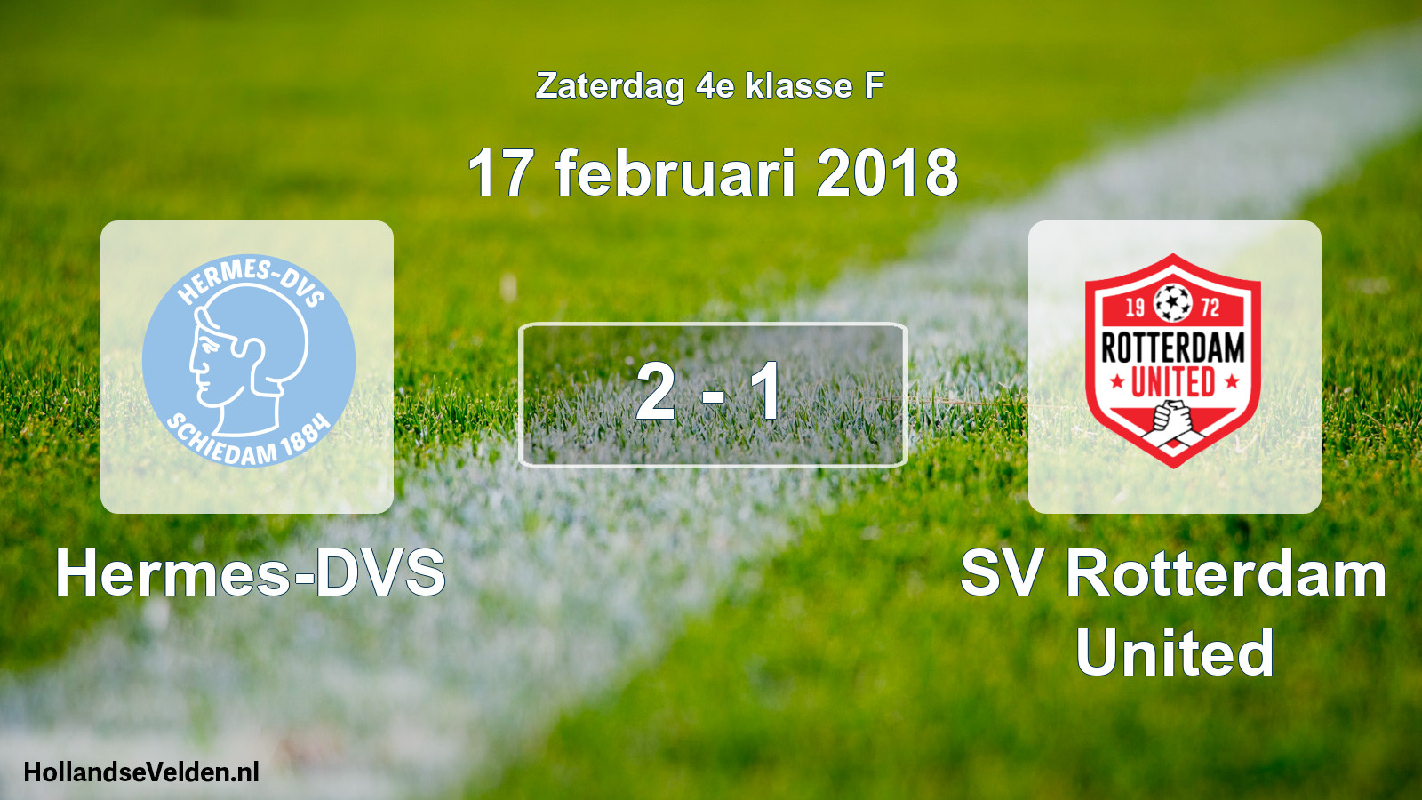 Total number of matches played: Hermes-DVS - SV Rotterdam United 2 - 1 (17 February 2018)