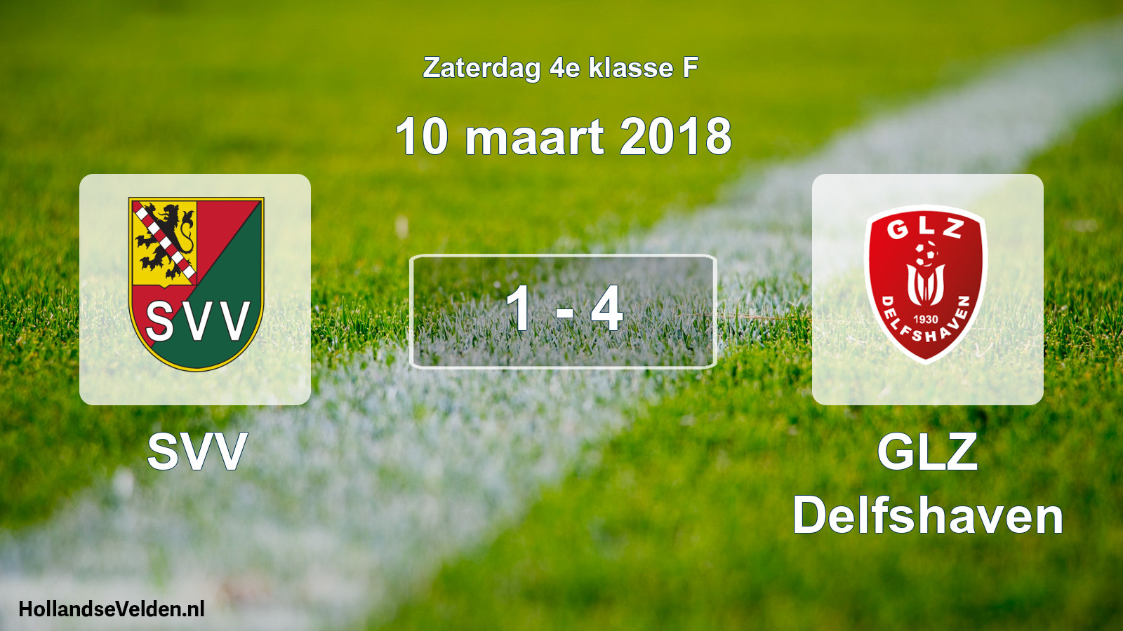 Total number of matches played: SVV - GLZ Delfshaven 1 - 4 (10 March 2018)