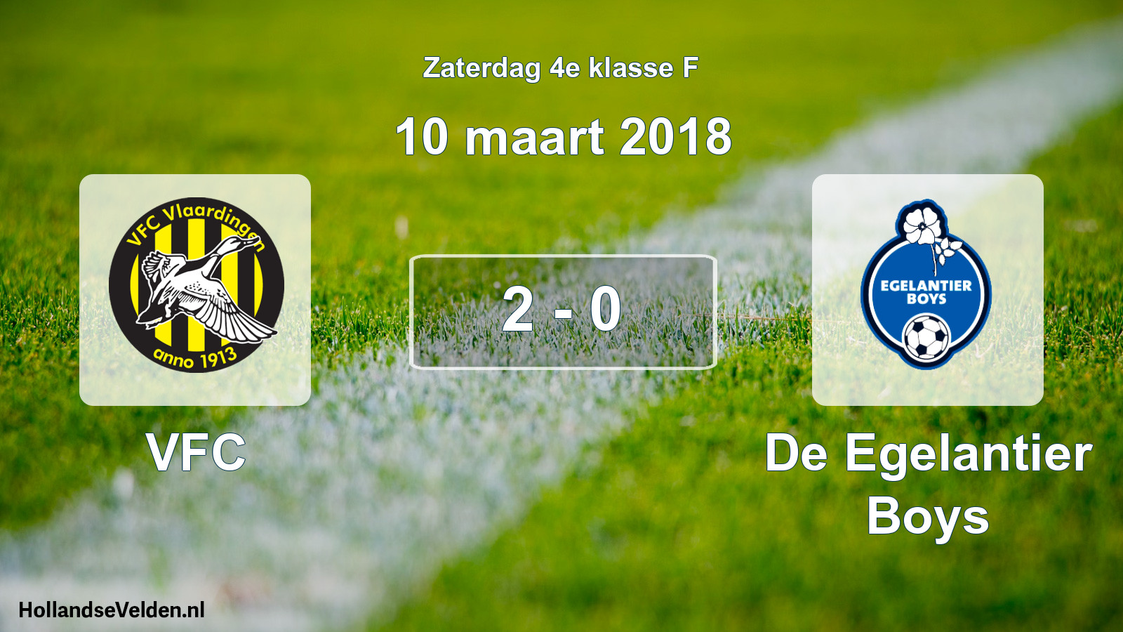 Total number of matches played: VFC - De Egelantier Boys 2 - 0 (10 March 2018)