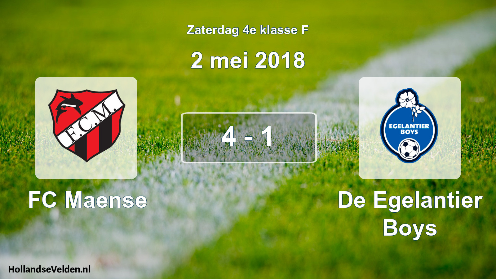 Total number of matches played: FC Maense - De Egelantier Boys 4 - 1 (2 May 2018)