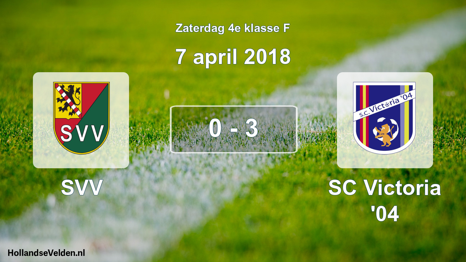 Total number of matches played: SVV - SC Victoria '04 0 - 3 (7 April 2018)