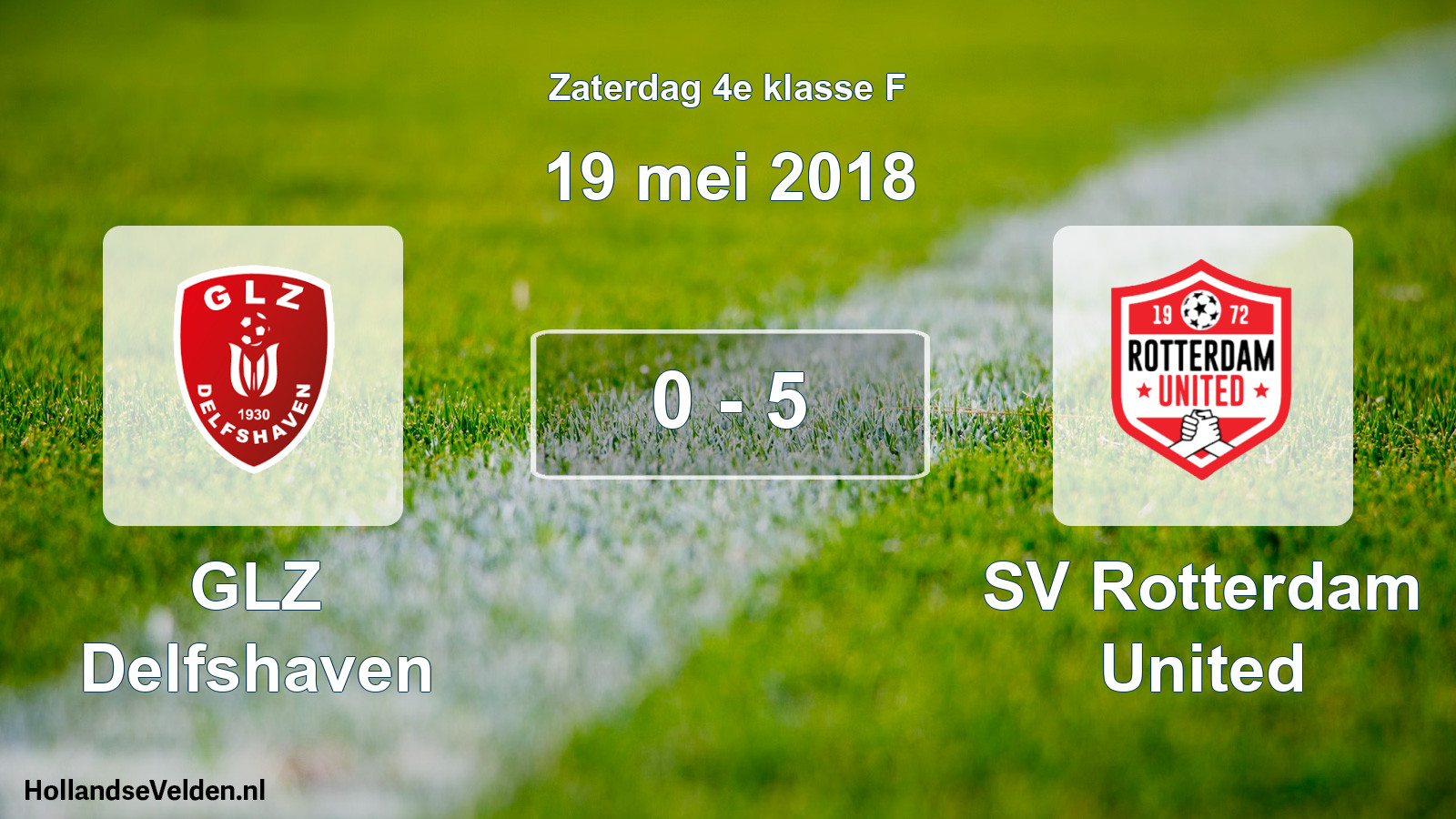 Total number of matches played: GLZ Delfshaven - SV Rotterdam United 0 - 5 (19 May 2018)