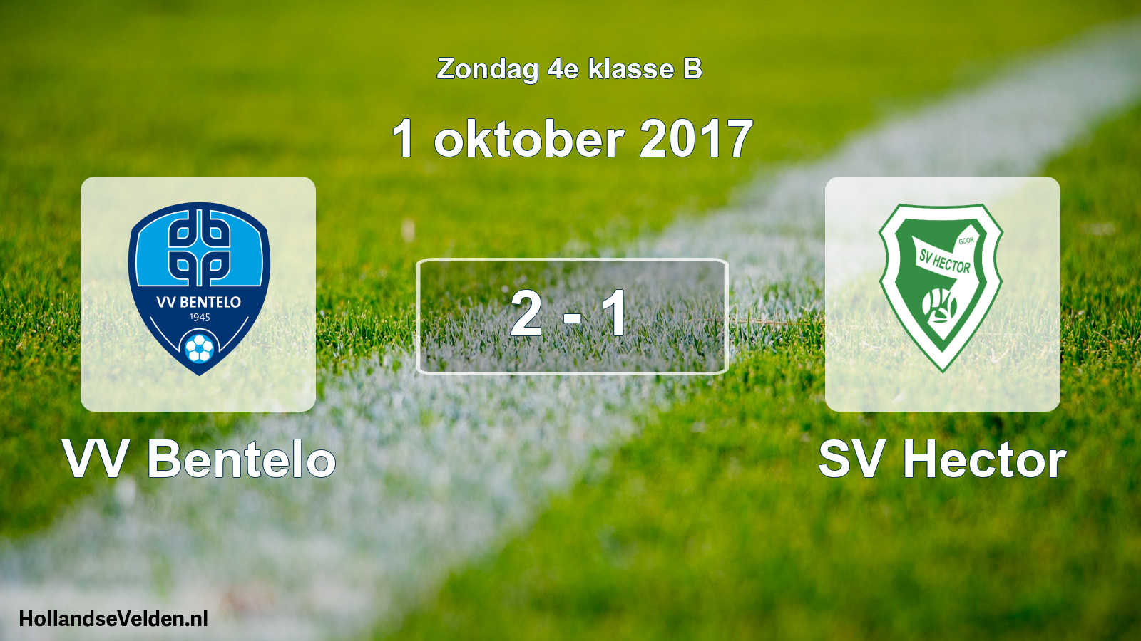 Total number of matches played: VV Bentelo - SV Hector 2 - 1 (1 October 2017)