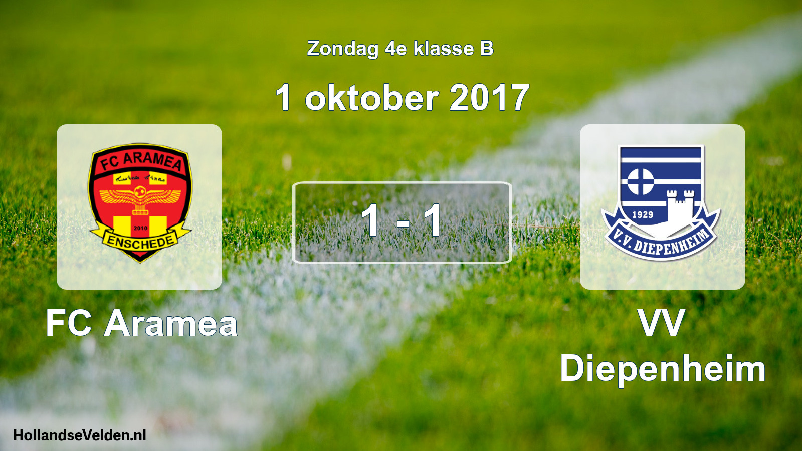 Total number of matches played: FC Aramea - VV Diepenheim 1 - 1 (1 October 2017)
