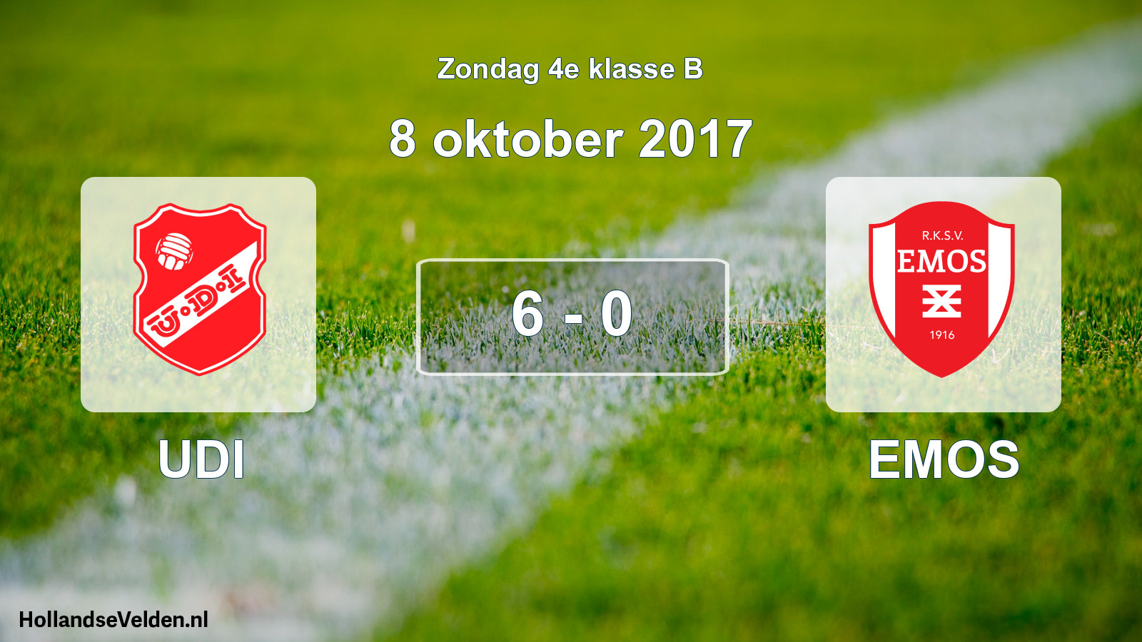 Total number of matches played: UDI - EMOS 6 - 0 (8 October 2017)