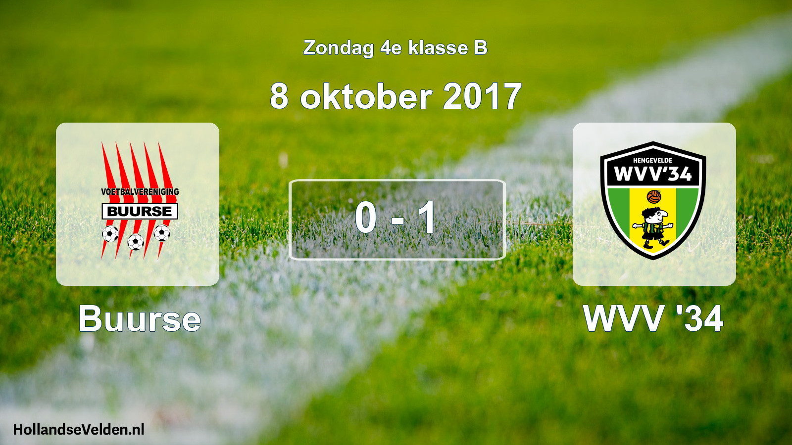 Total number of matches played: Buurse - WVV '34 0 - 1 (8 October 2017)