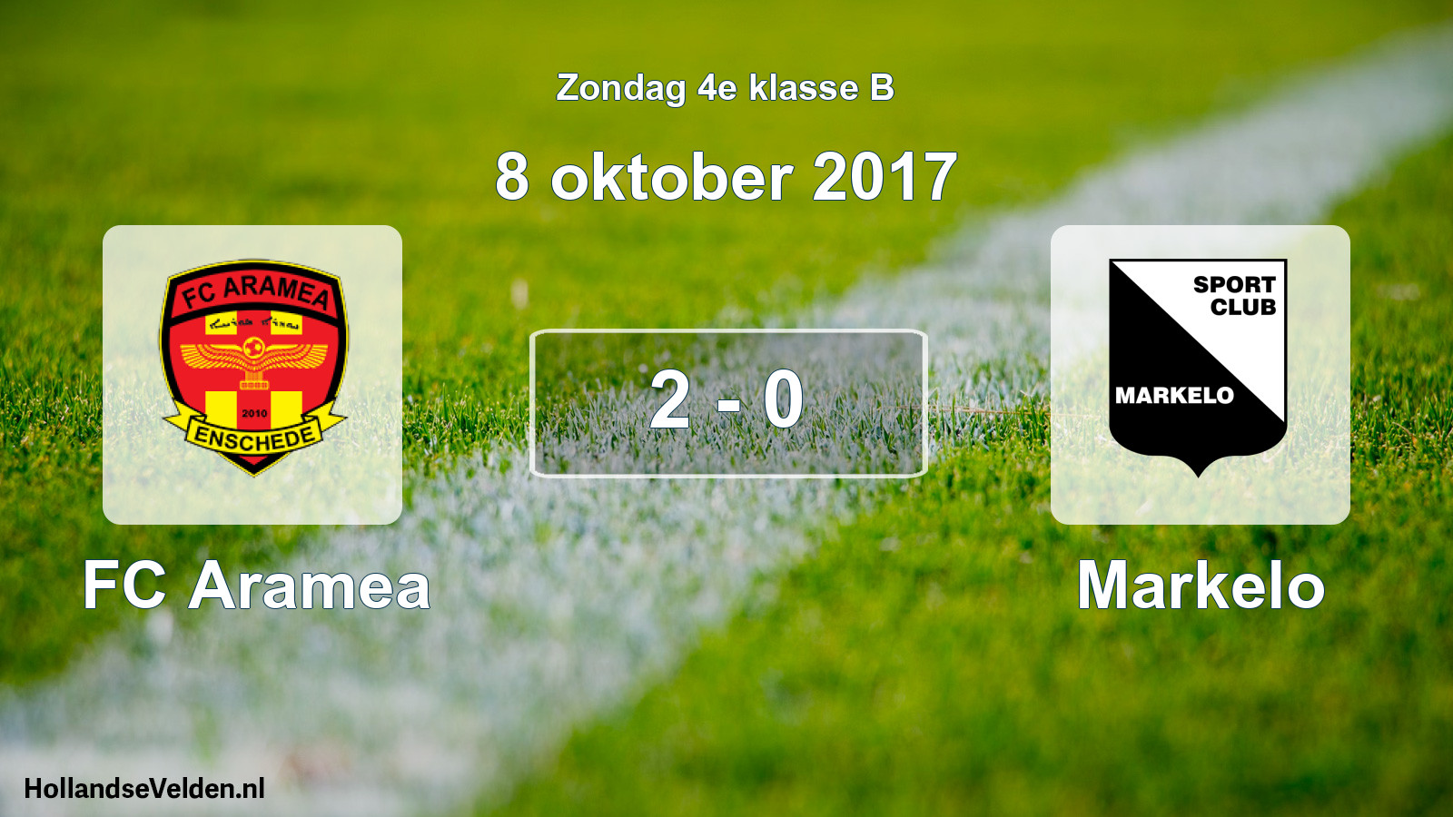 Total number of matches played: FC Aramea - Markelo 2 - 0 (8 October 2017)
